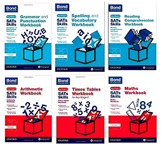 Bond SATs Skills 9-10 years Year 5, 6 book collection set Maths & English