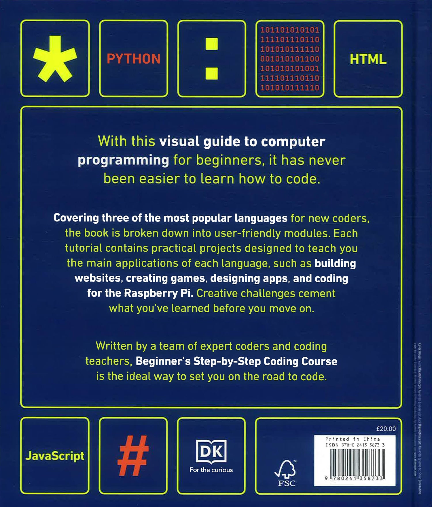 Beginner's Step-by-Step Coding Course: Learn Computer Programming the Easy Way by Dk – book cover