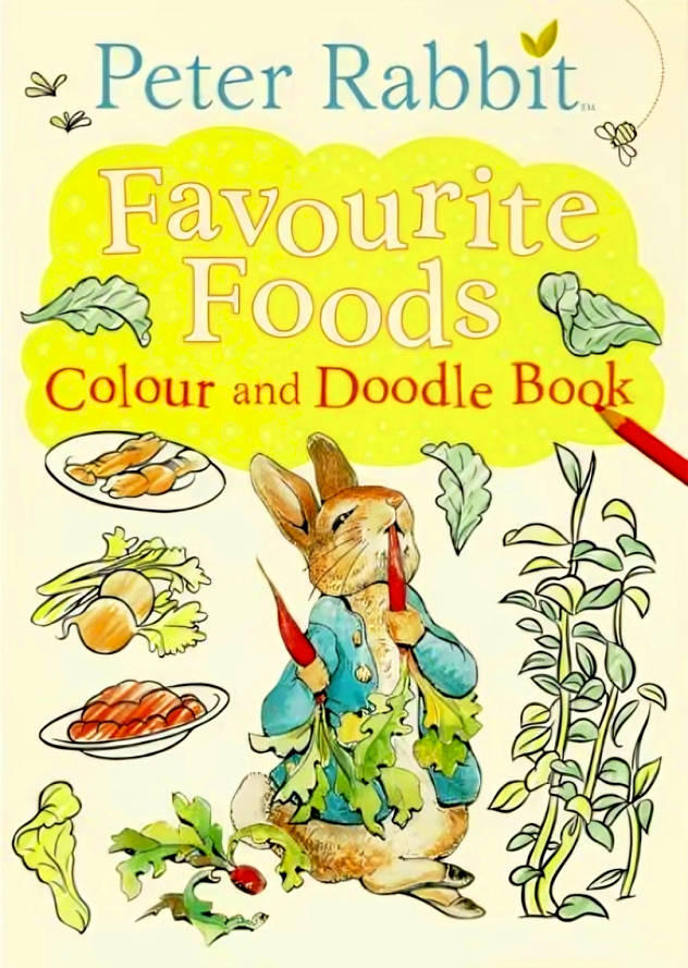 Peter Rabbit With Food Peter Rabbit - Favourite Foods Colour And Doodle Book – BookXcess