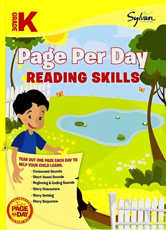 Kindergarten Page Per Day: Reading Skills