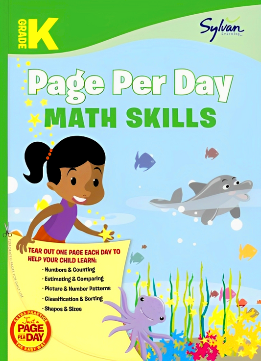 Kindergarten Page Per Day: Math Skills