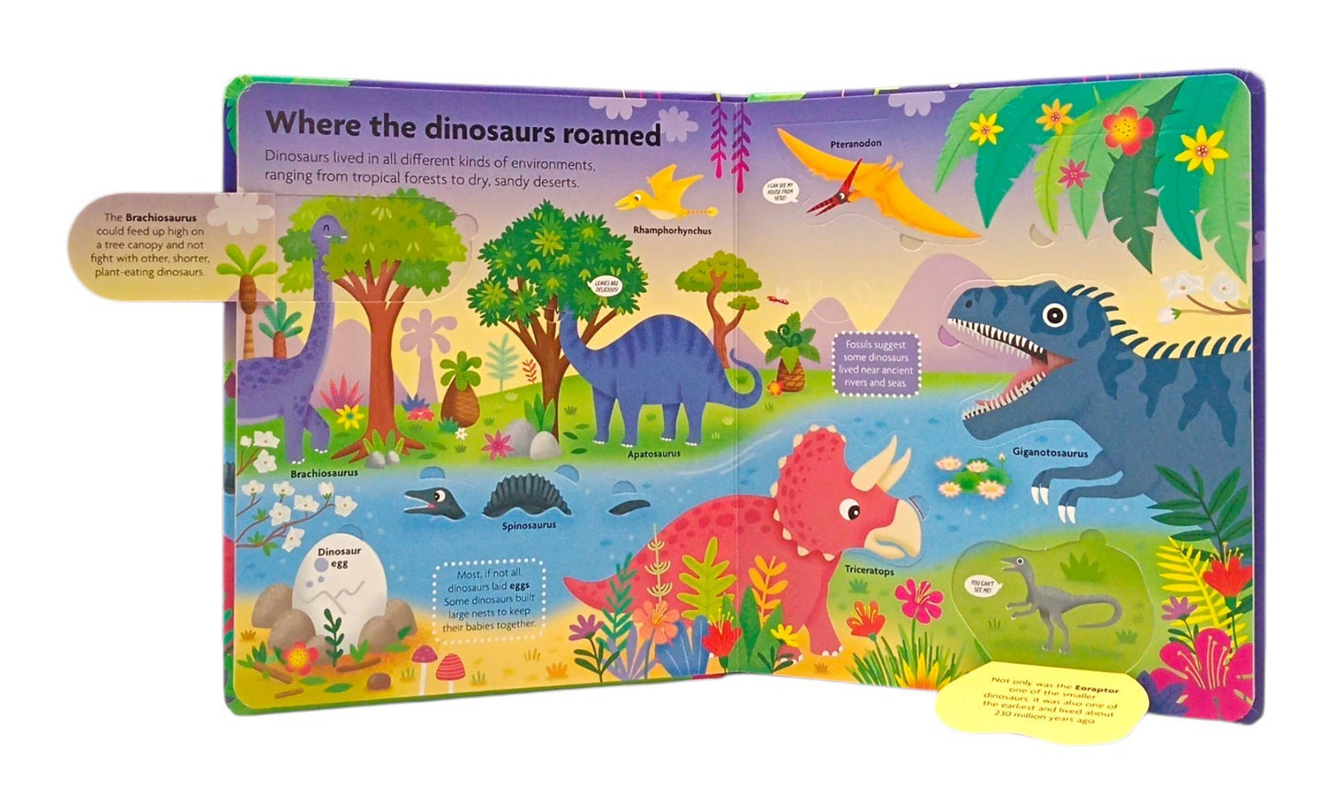 Little Olive: Funfacts - Lift The Flap Board Book - Discover Dinosaurs by Little Olive – book cover
