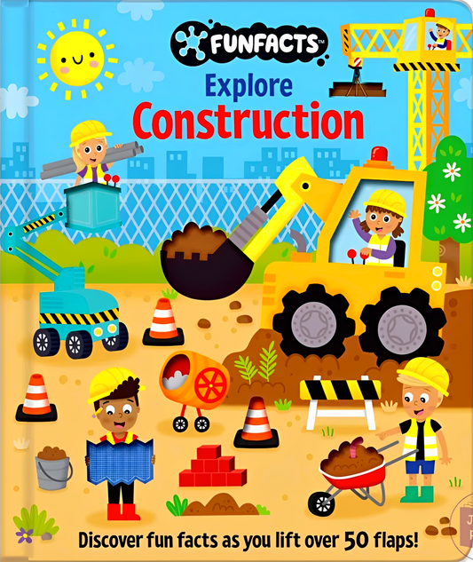 Little Olive: Funfacts - Lift The Flap Board Book - Explore Construction