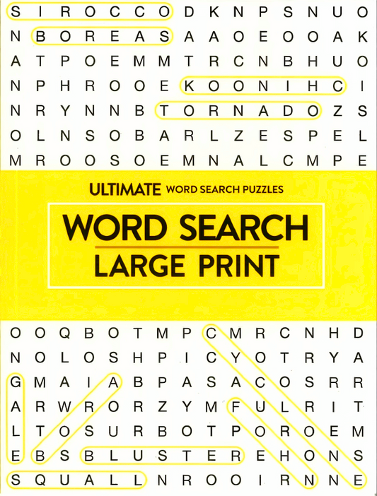 Ultimate Large Print Wordsearch - Yellow