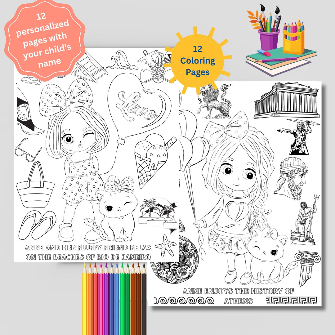 Little Olive: Colouring & Mazes: Around The World by Lake Press – book cover