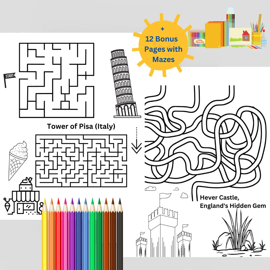 Little Olive: Colouring & Mazes: Around The World by Lake Press – book cover