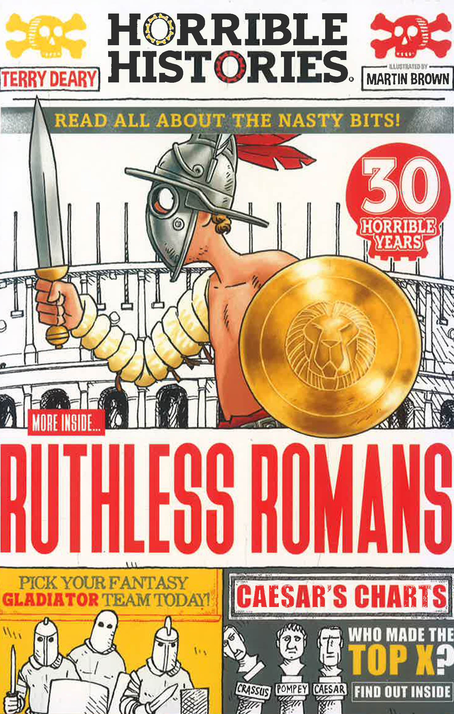 Horrible Histories: Ruthless Romans (Newspaper Edition) by Terry Deary – book cover