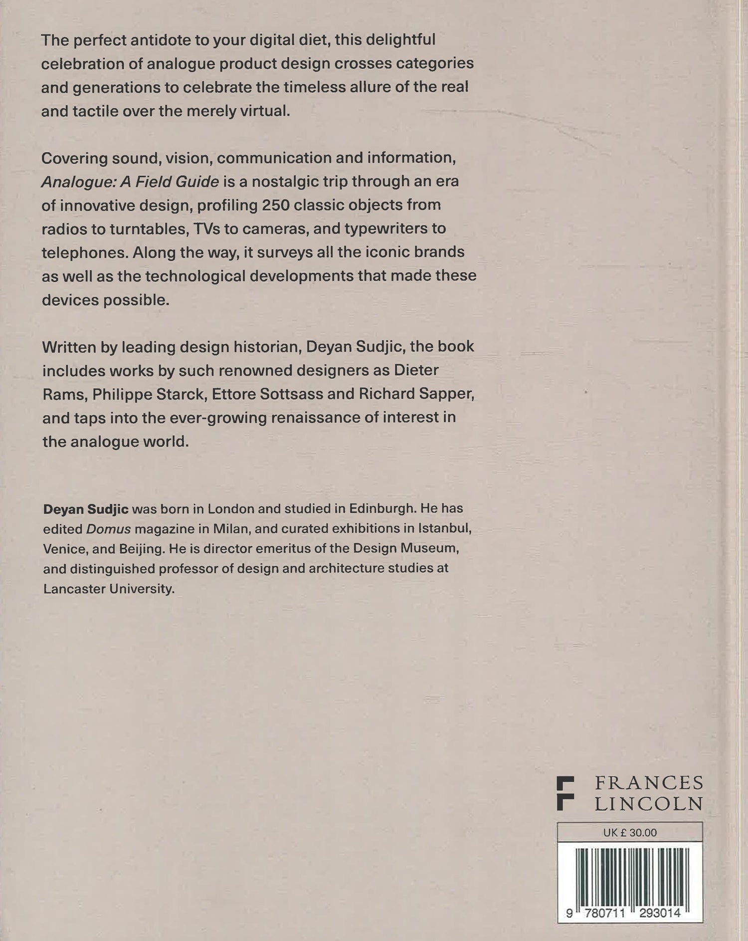 Analogue: A Field Guide by Deyan Sudjic – book cover