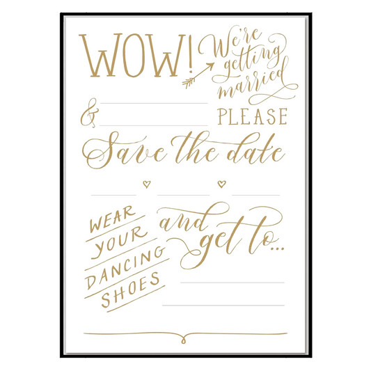 Cheree Berry Love Lettering Save The Date Notecards