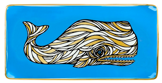 Patch Nyc Whale Rectangle Porcelain Tray