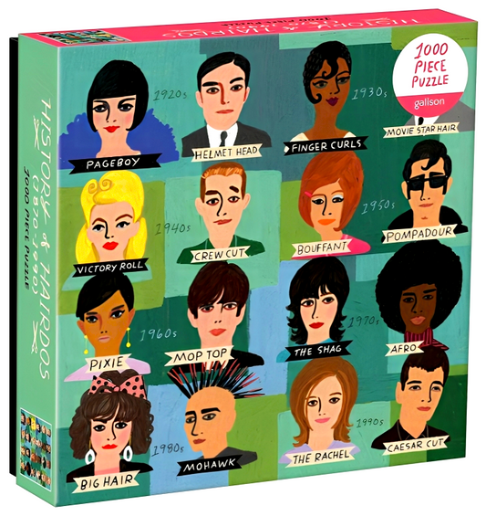 History Of Hairdos 1000 Piece Puzzle In A Square Box