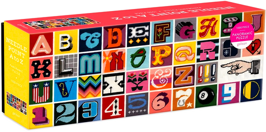 Needlepoint A To Z Panoramic 1000 Piece Puzzle