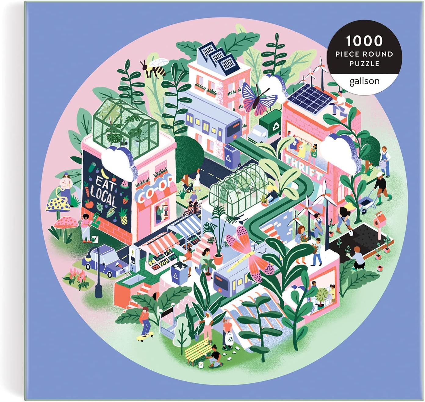 Galison Green City 1000 Piece Round Puzzle by Galison – book cover