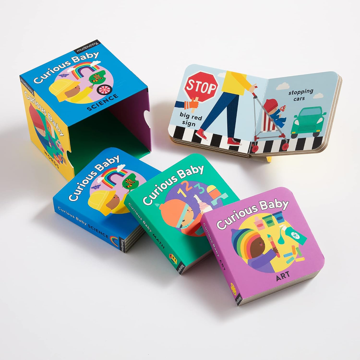 Curious Baby Board Book Set by Mudpuppy – book cover