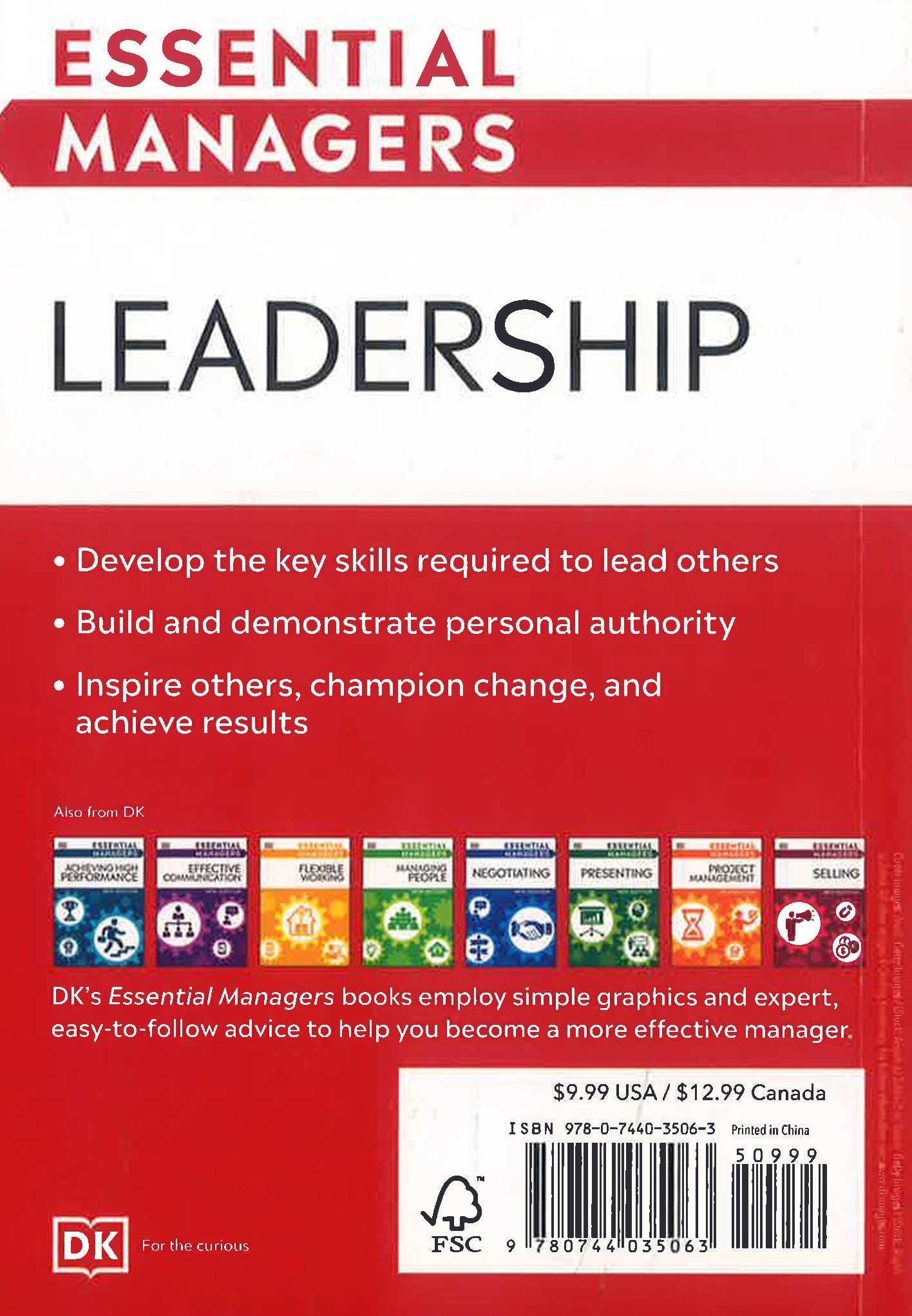 DK Essential Managers: Leadership by Dk – book cover