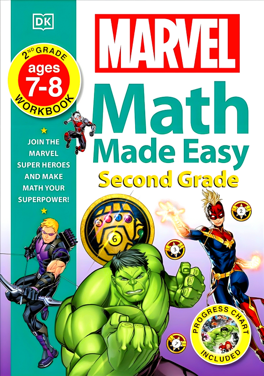 Marvel Math Made Easy, Second Grade: Join the Marvel Super Heroes and Make Math Your Superpower!