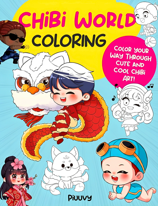 Chibi World Coloring: Color Your Way Through Cute And Cool Chibi Art!