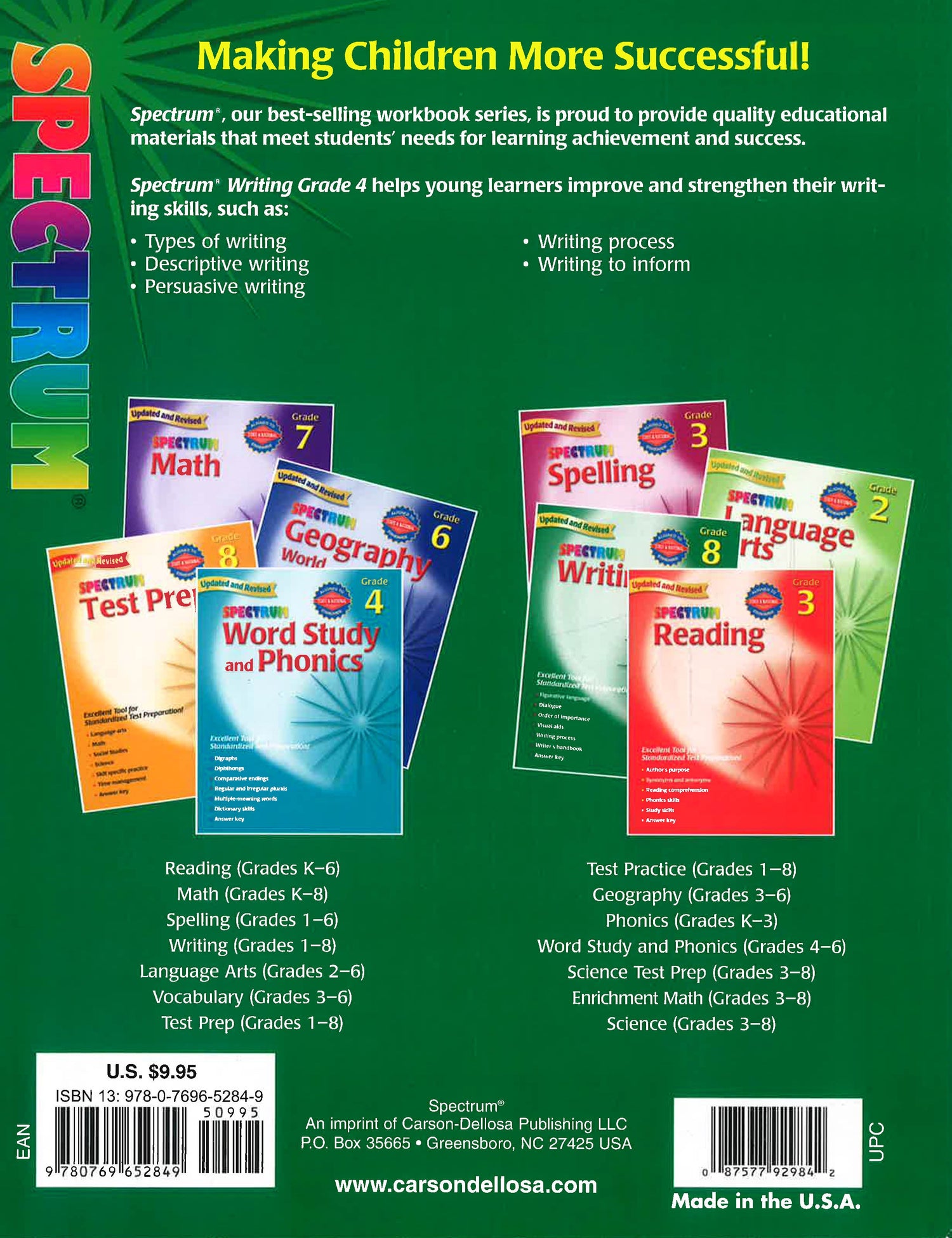 Spectrum Writing Grade 4 BookXcess Spectrum writing grade 4 bookxcess