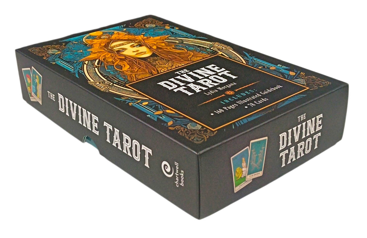 Divine Tarot Box (Cards & Book) by Lydia Morgana – book cover