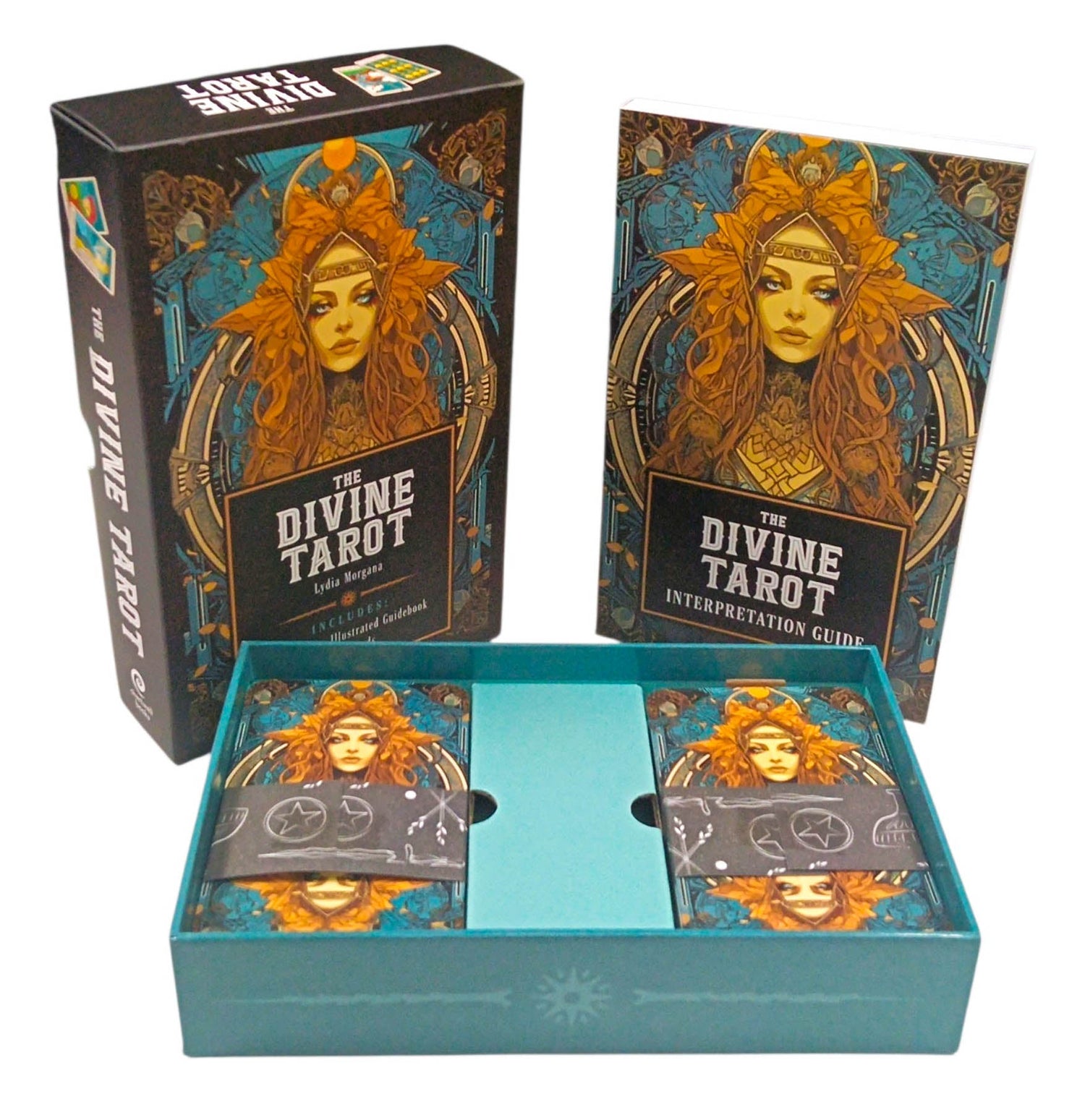 Divine Tarot Box (Cards & Book) by Lydia Morgana – book cover