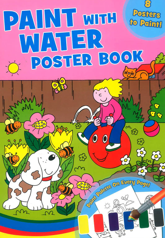 Paint With Water Poster Books (Pink)