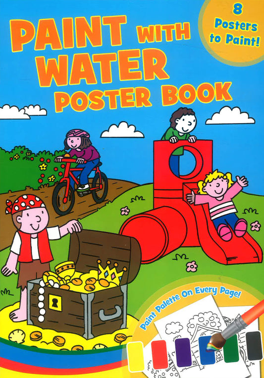 Paint With Water Poster Books (Blue)