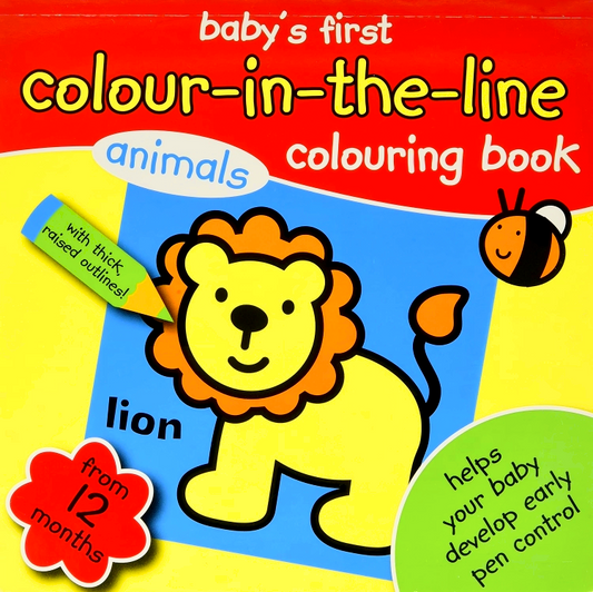 Babys First Colour-In-The-Line Colouring Book - Animals