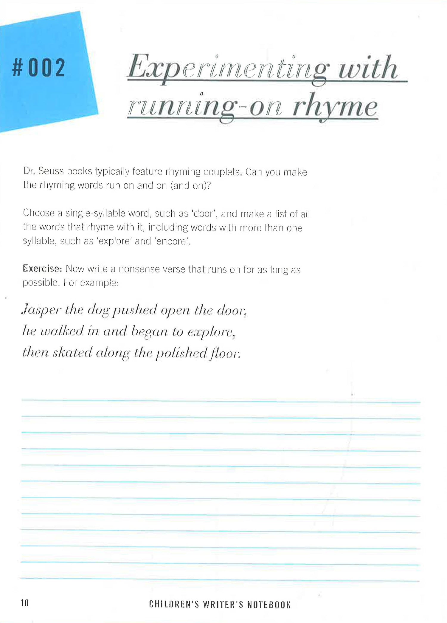 The Children's Writer's Notebook: 20 Great Authors & 70 Writing Exercises by Wes Magee – book cover