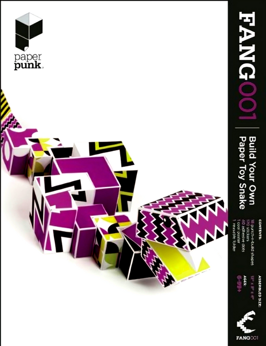 Paper Punk Fang 001 : Build Your Own Paper Toy Snake