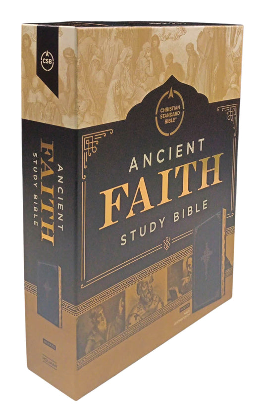 CSB Ancient Faith Study Bible (Indexed, Navy Leathertouch)