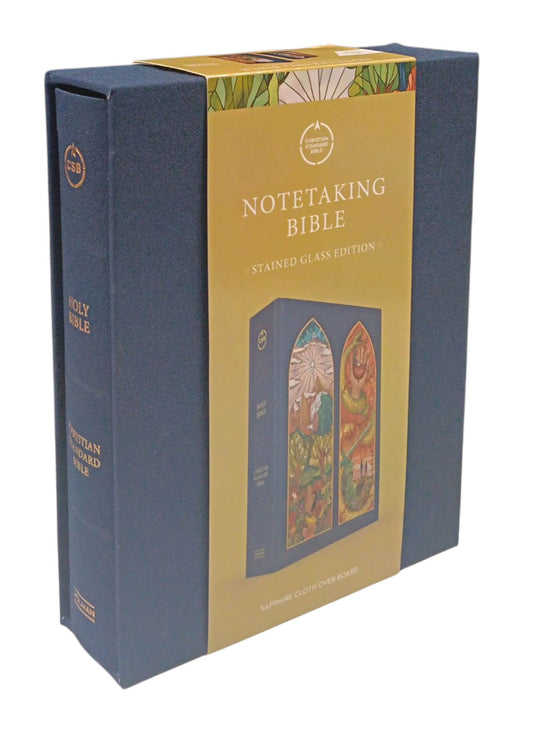 CSB Notetaking Bible (Sapphire, Cloth Over Board - Stained Glass Edition)