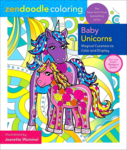 Zendoodle Coloring: Baby Unicorns