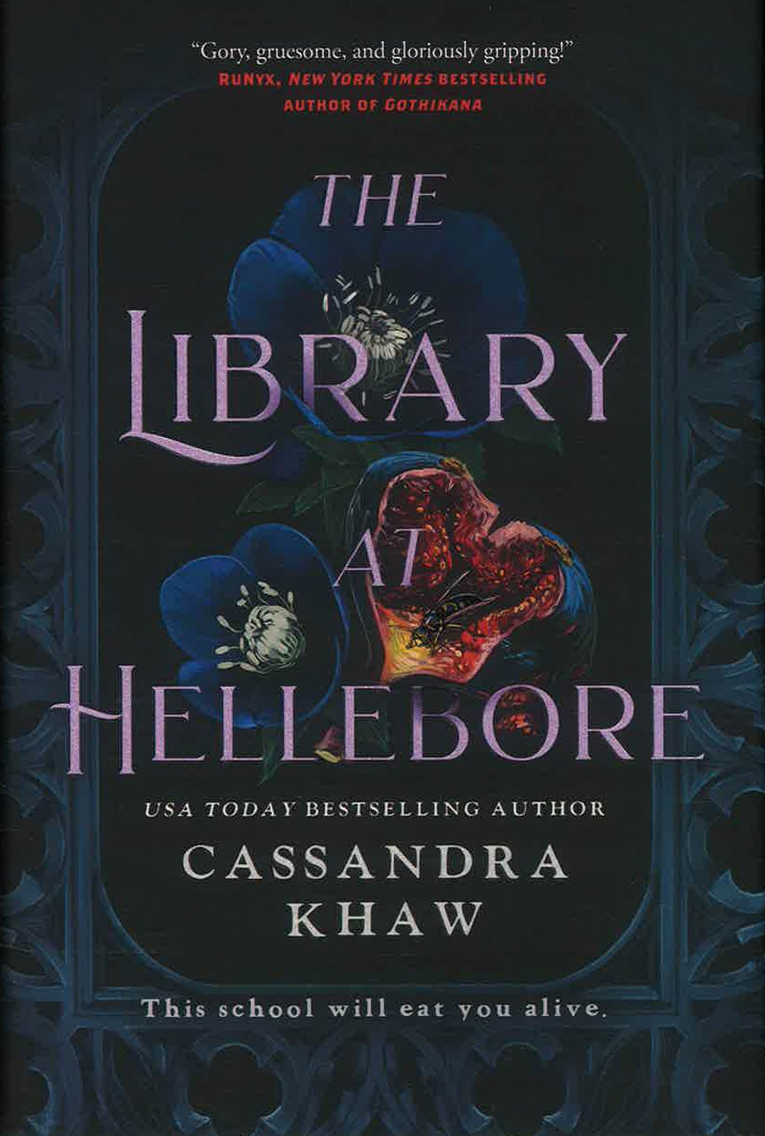 The Library At Hellebore by Cassandra Khaw – book cover