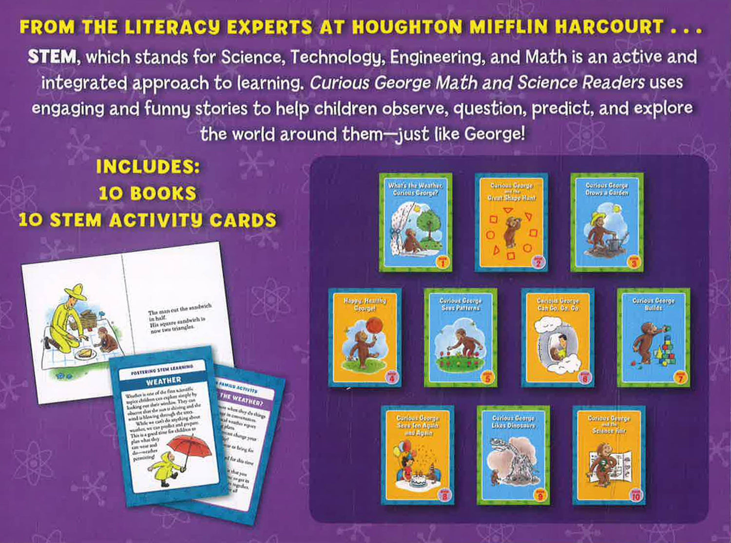 Curious George Math Episode Curious George Math & Science Readers: 10-Book STEM Reading Program ...