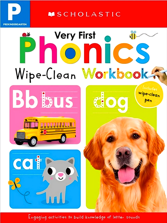 Very First Phonics Pre-K Wipe-Clean Workbook