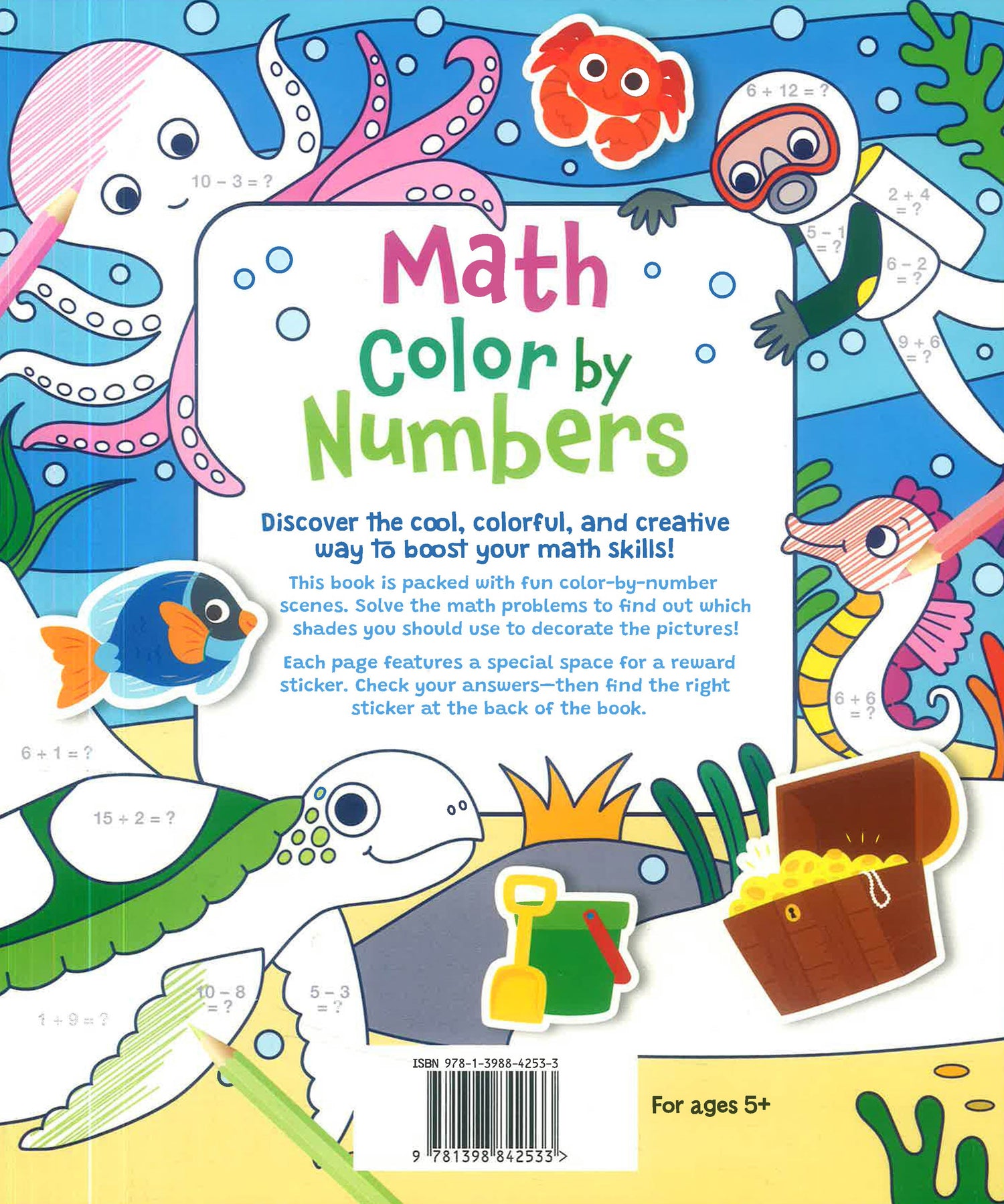 Math Color By Numbers: Solve The Problems To Discover The Colors! by Arcturus Publishing – book cover