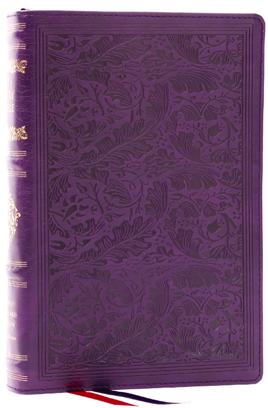 RSV Personal Size Bible With Cross References, Purple Leathersoft, (Sovereign Collection)