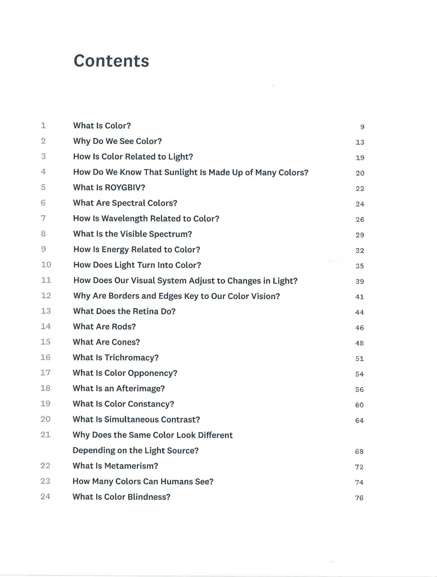 Color Answer What Is Color?: 50 Questions and Answers on the Science of Color ...