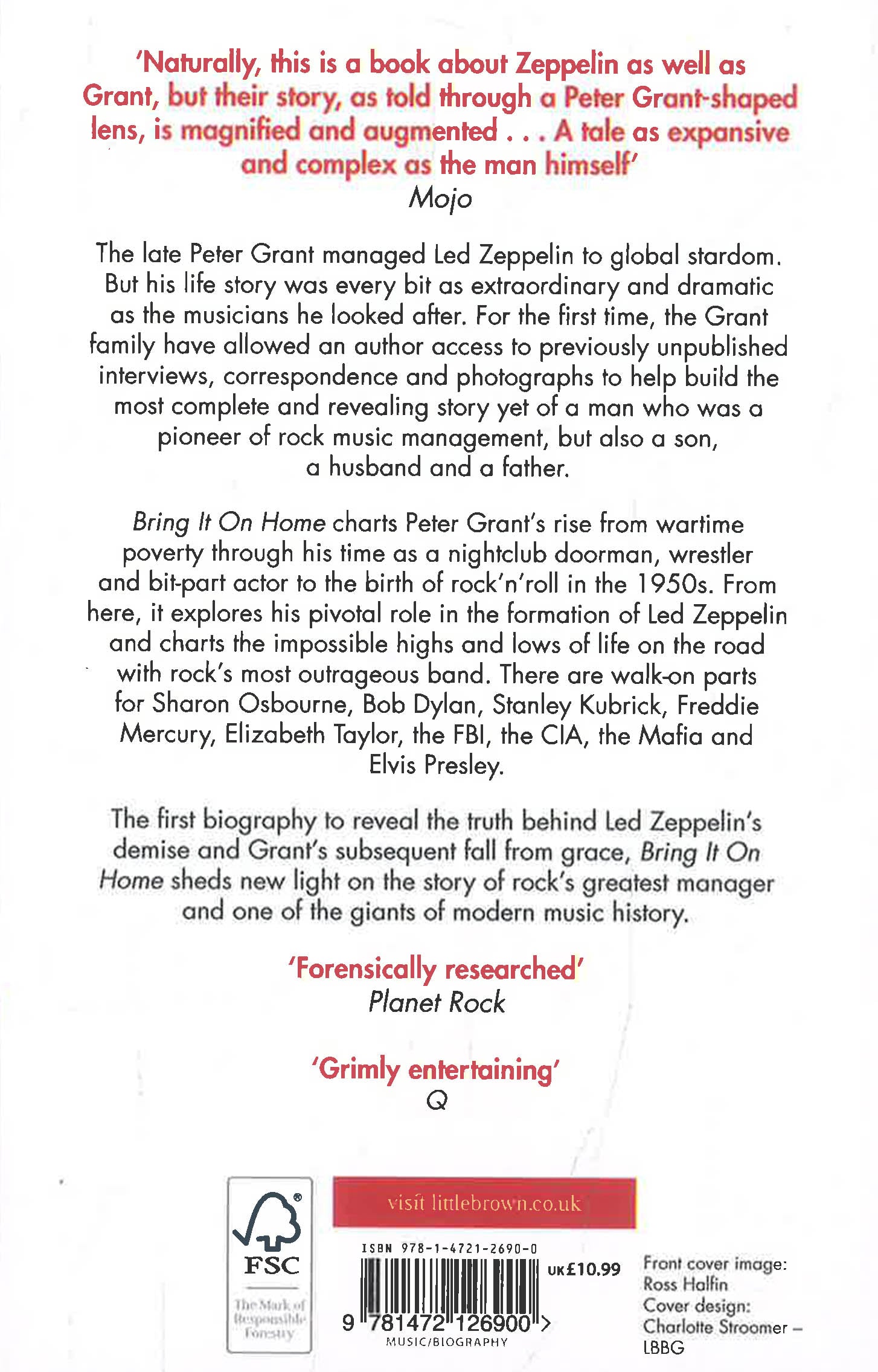 Bring It On Home: Peter Grant, Led Zeppelin and Beyond: The Story of Rock's Greatest Manager by Mark Blake – book cover