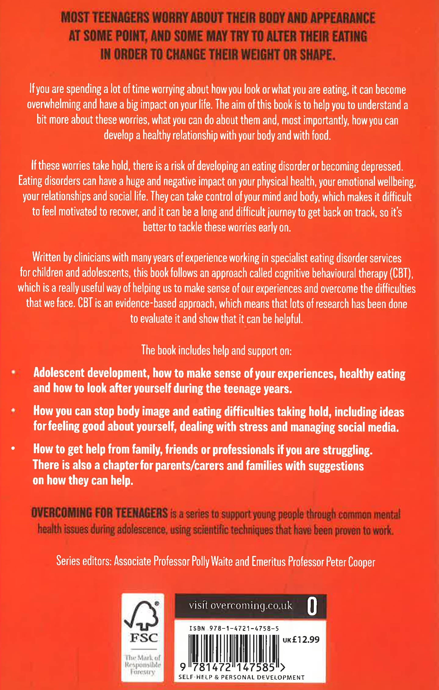 Overcoming Worries About Body Image And Eating by Anne Stewart – book cover
