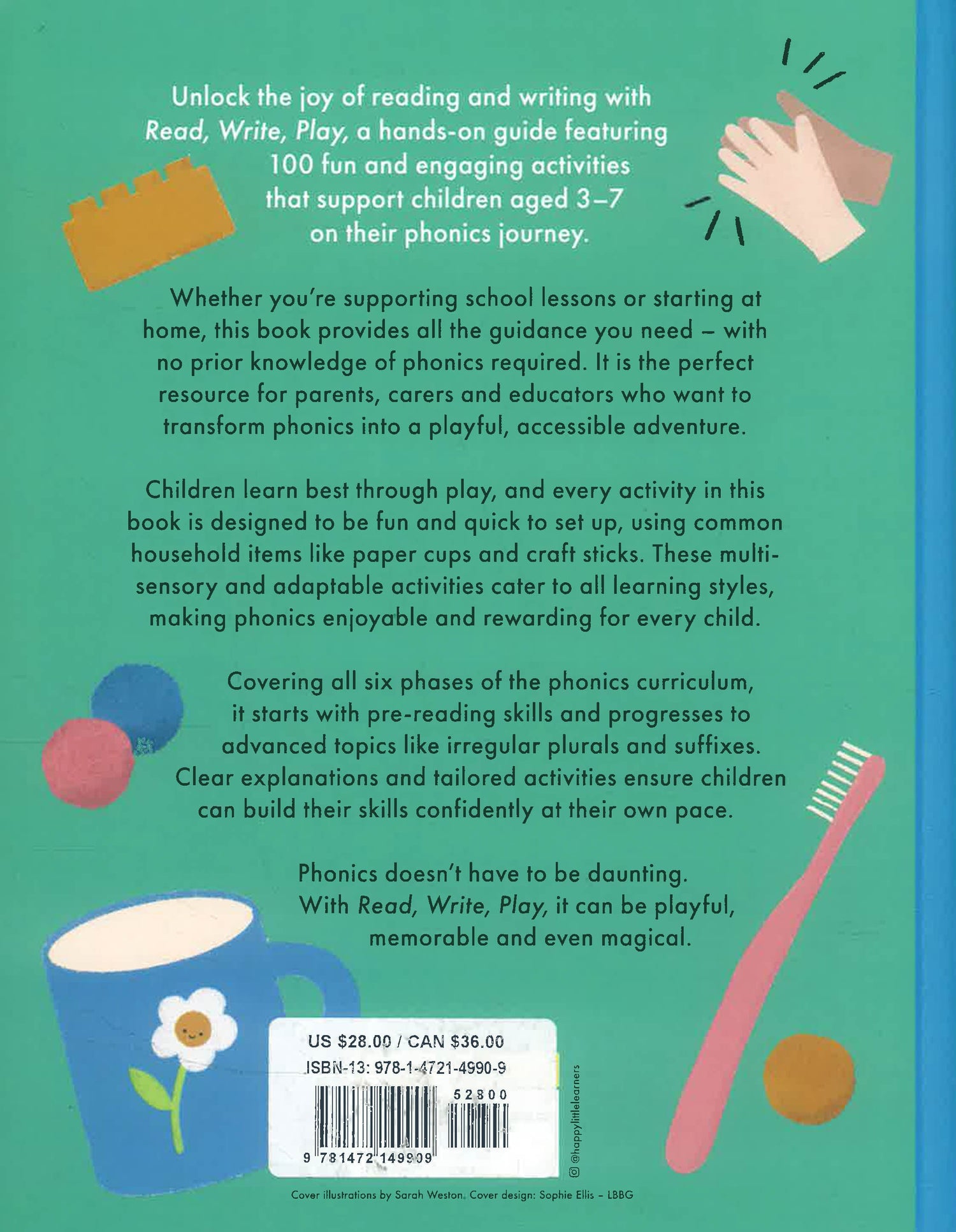 Read Write Play: 100 Easy Ways To Make Phonics Fun by Sophie David – book cover