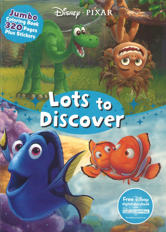 Disney Pixar Lots To Discover: Jumbo Colouring Book Plus Stickers
