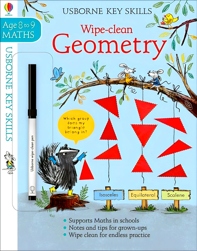 Clean Out Geometry Usborne Wipe Clean Geometry – BookXcess