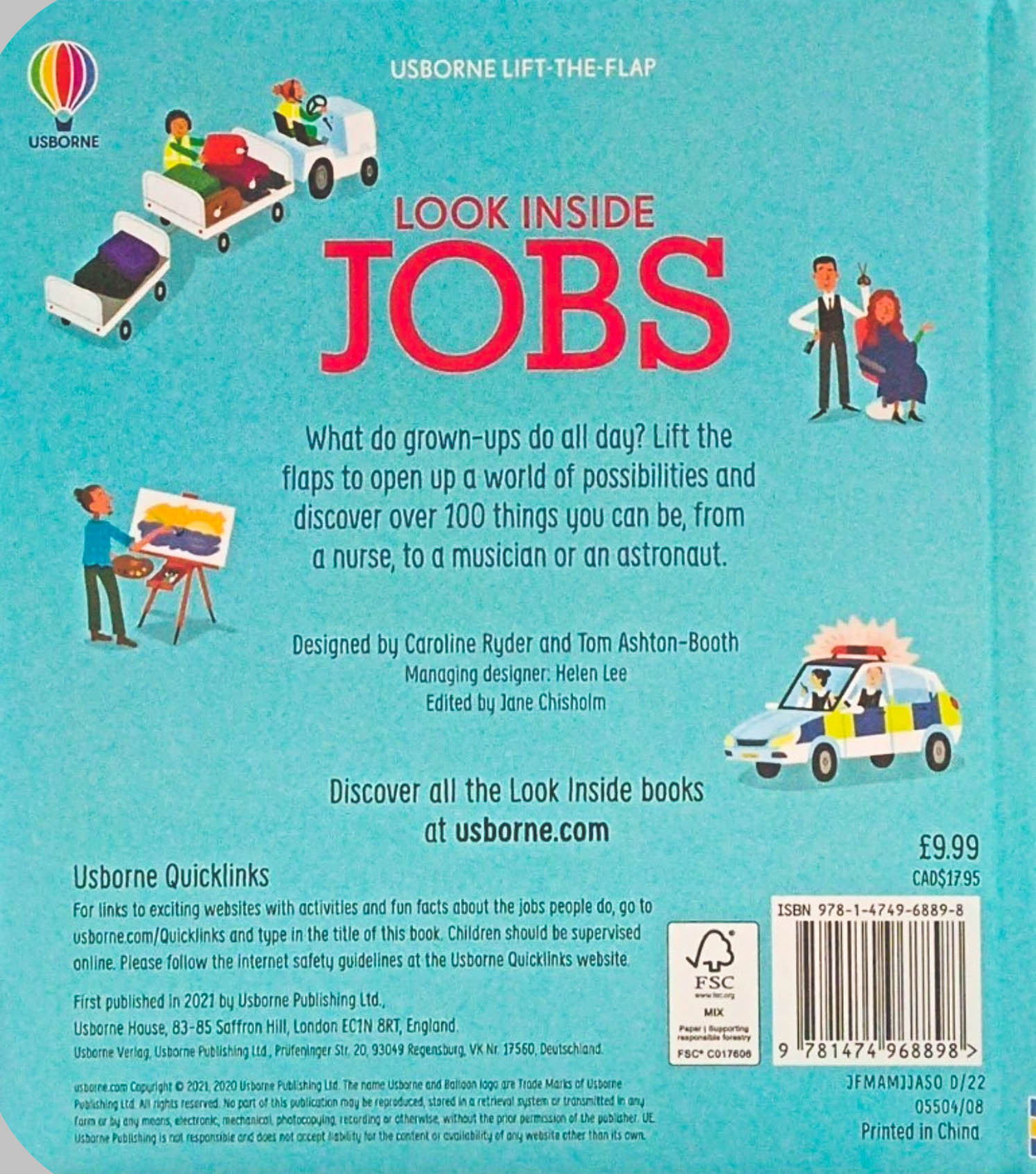 Usborne Look Inside Jobs by Lara Bryan – book cover