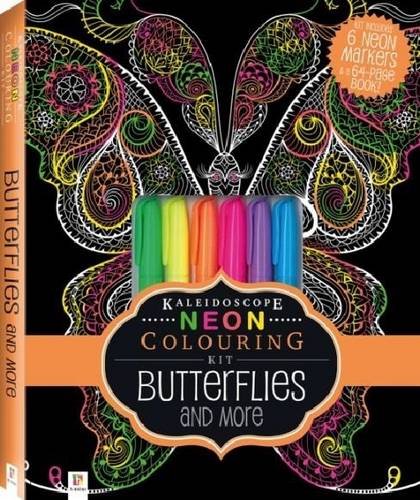 Kaleidoscope Colouring- Neon Colouring: Butterfli