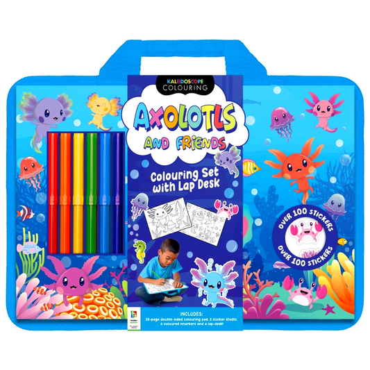 Axolotls And Friends Colouring Set With Lap Desk