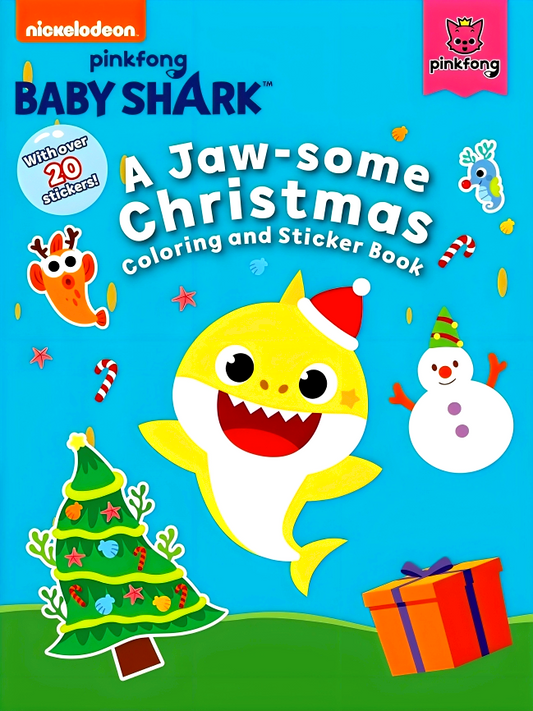 Baby Shark: A Jaw-Some Christmas Coloring And Sticker Book