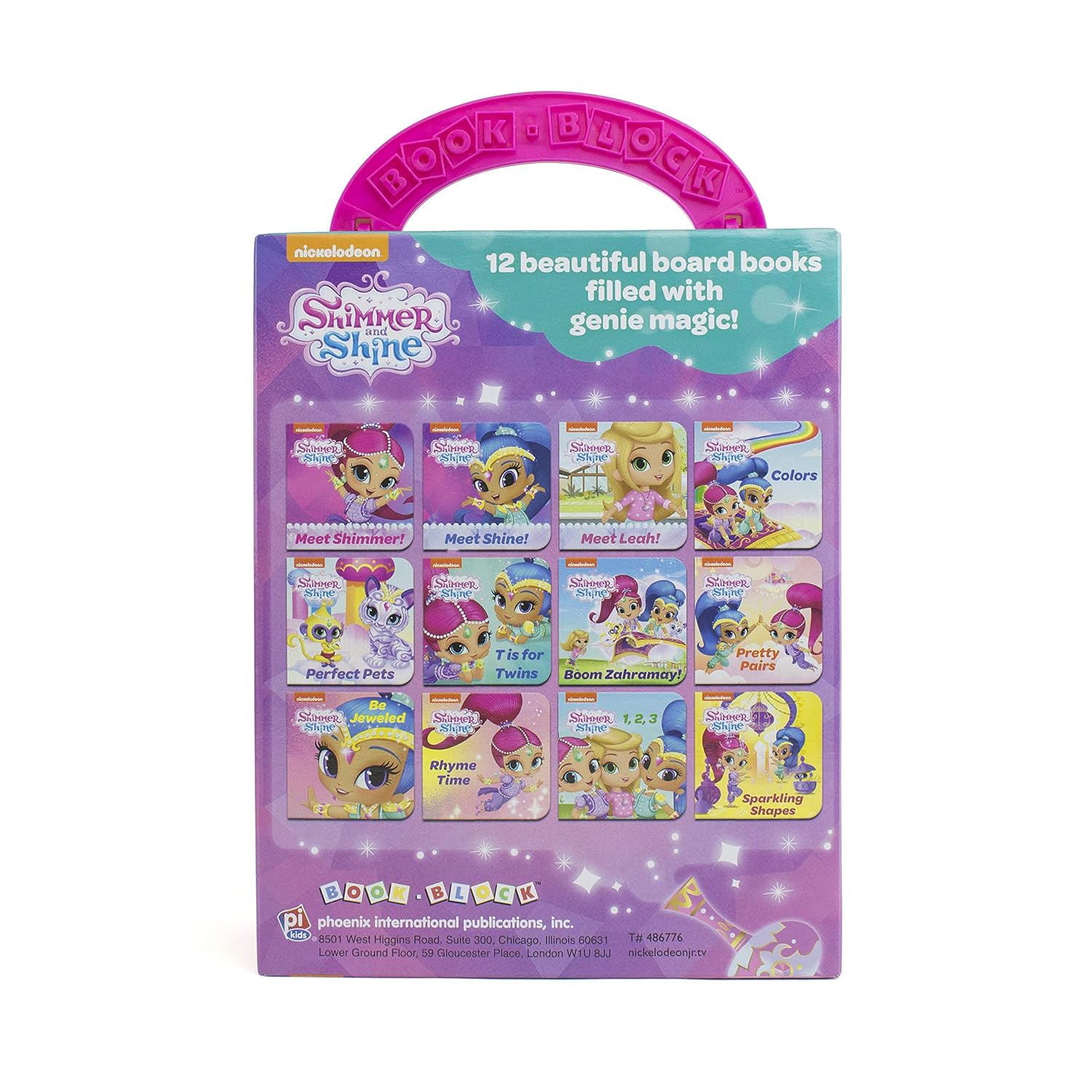 Nickelodeon Shimmer And Shine - 12 Board Books With Carry Handle by Editors Of Phoenix International Publications – book cover