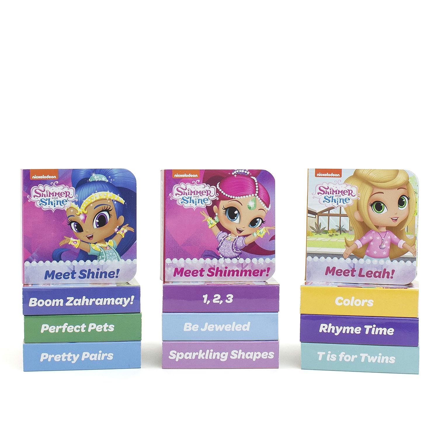 Nickelodeon Shimmer And Shine - 12 Board Books With Carry Handle by Editors Of Phoenix International Publications – book cover