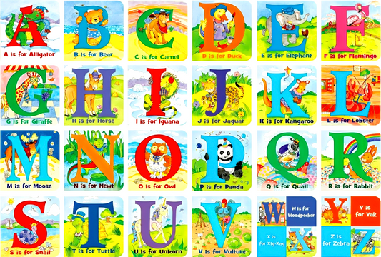 24 Mini Book Block: Animal ABC's